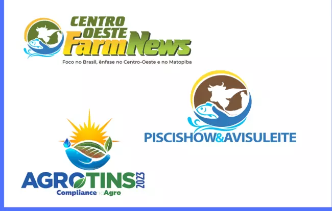 PLÁGIO? – Logomarca da Agrotins 2023 é semelhante as do site COFARMNEWS e do evento PISCISHOW & AVISULEITE